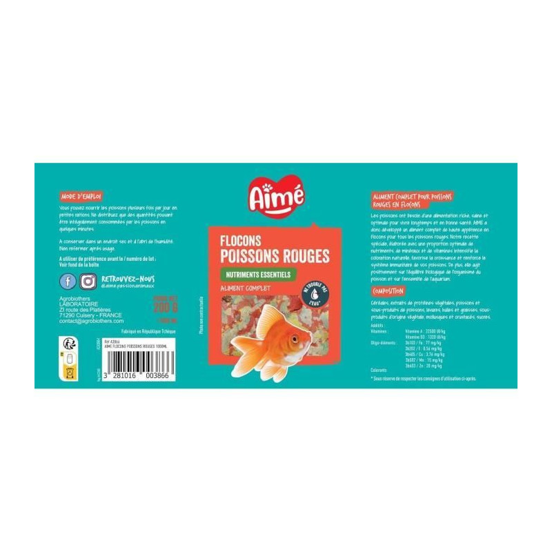 LOVED Goldfish Food - Complete Flake Food - 1 L