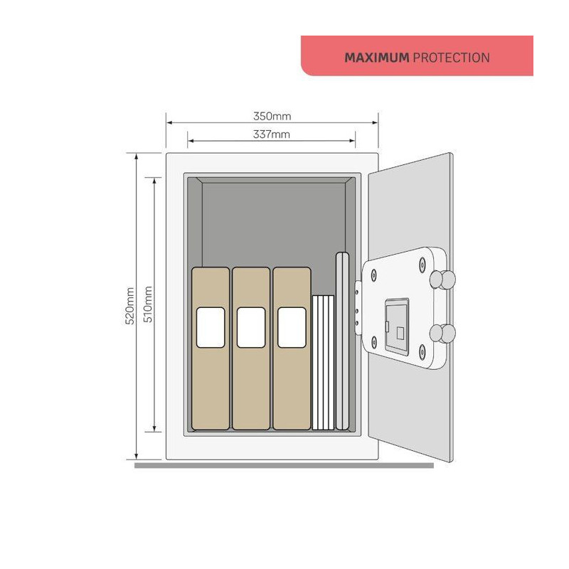 YALE High security safe with electronic lock (SKG certified), professi