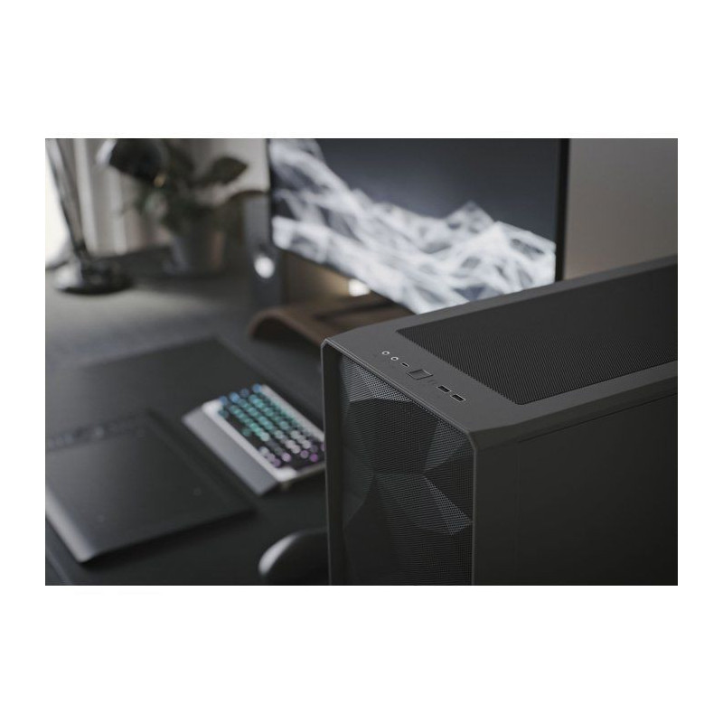 FRACTAL DESIGN PC Meshify 2 Case Black Clear Tinted Tempered Glass Pan
