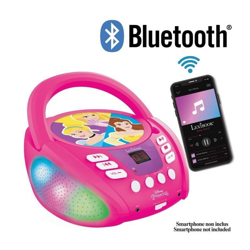 DISNEY PRINCESS - Bluetooth CD player - Light Effects
