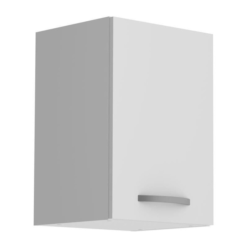 OSLO High furniture 1 door + tablet - matt white decor - L 40 x D 36 x
