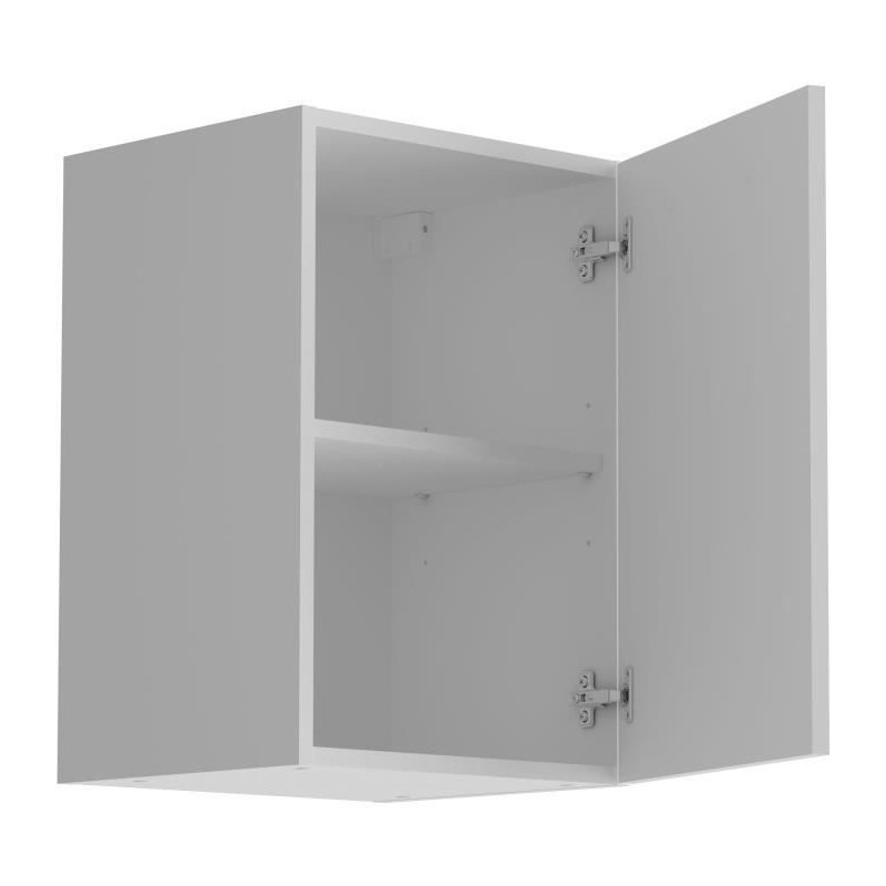 OSLO High furniture 1 door + tablet - matt white decor - L 40 x D 36 x