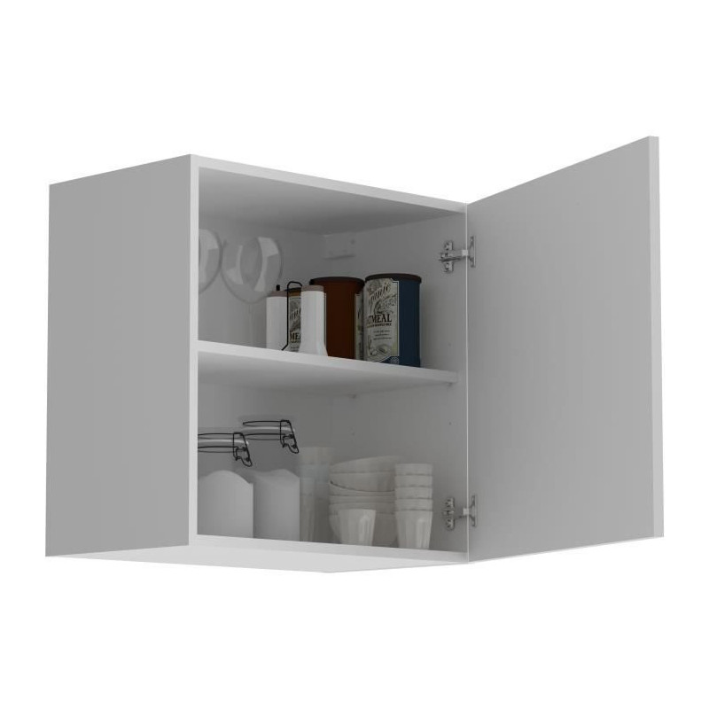 OSLO High furniture 1 door - White - L 60 x D 36 x H 58 cm