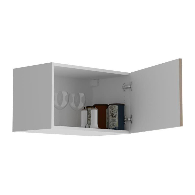 OSLO Upper cabinet 1 Door - Decor Chene Jackson - L 60 x D 36 x H 35 c