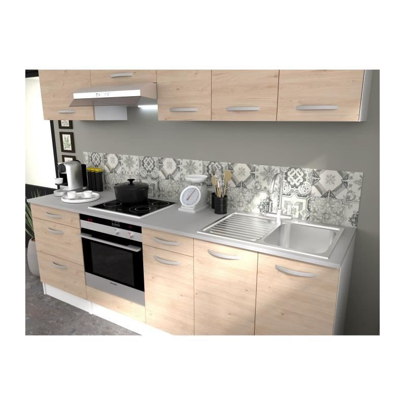OSLO Upper cabinet 1 Door - Decor Chene Jackson - L 60 x D 36 x H 35 c