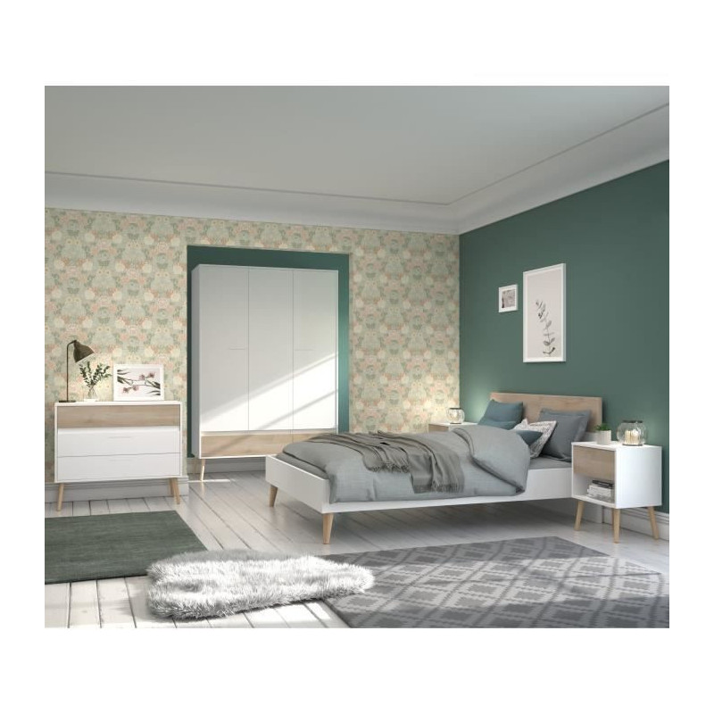 Chest of drawers - AALBORG - 3 drawers - White - Scandinavian style -