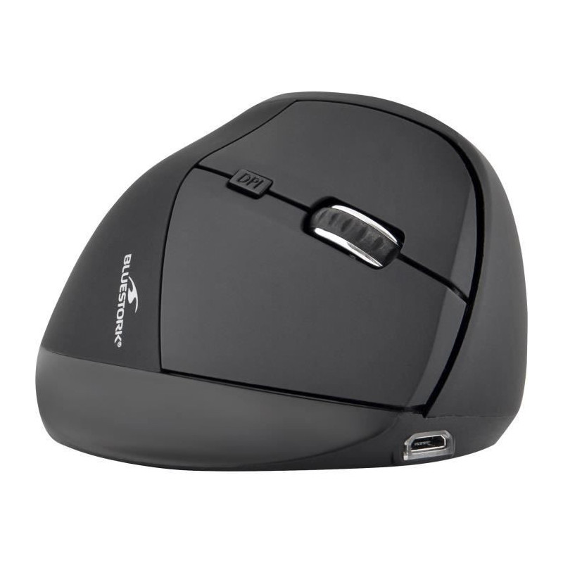 Ergonomic mouse - Wireless - Bluestork - Optical - 1200 dpi - 6 Button