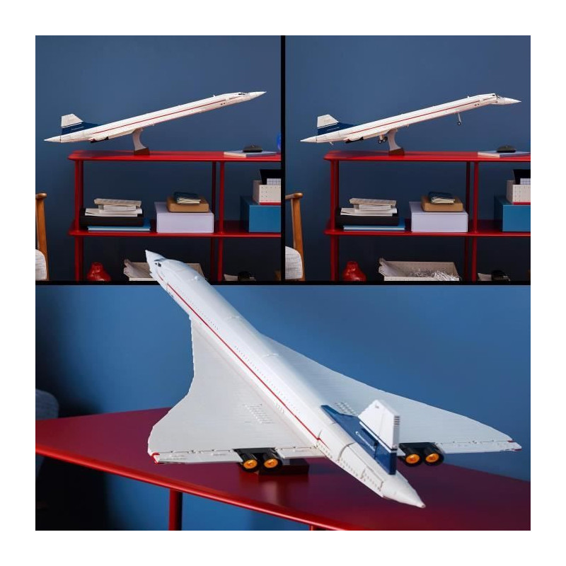 LEGO Icons Concorde, Airplane Model Building Kit for Adults, Aircraft