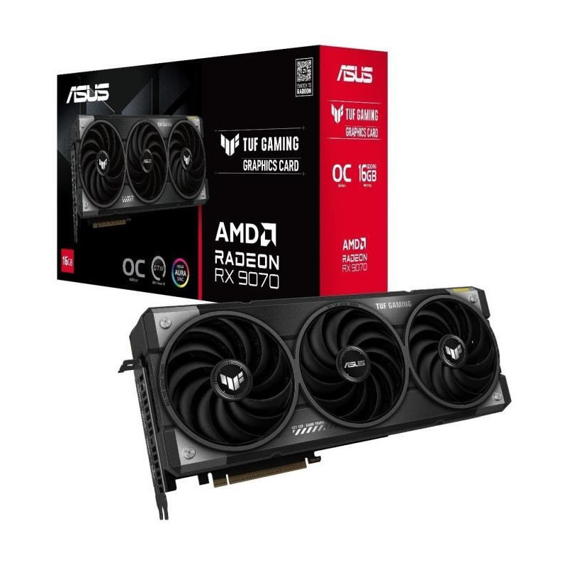 Graphics card - ASUS - TUF-RX9070-O16G-GAMING