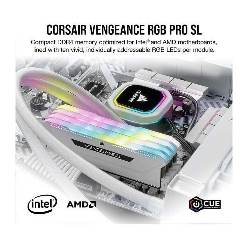 CORSAIR DDR4 PC Memory - VENGEANCE RGB PRO SL 32GB (2x16GB) - 3200Mhz
