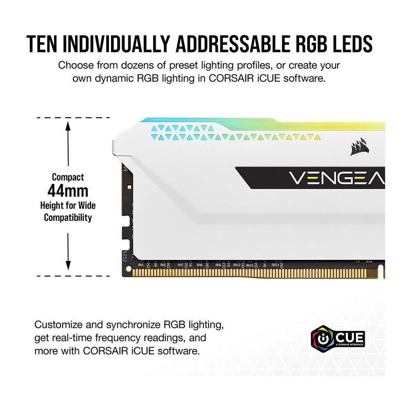 CORSAIR DDR4 PC Memory - VENGEANCE RGB PRO SL 32GB (2x16GB) - 3200Mhz