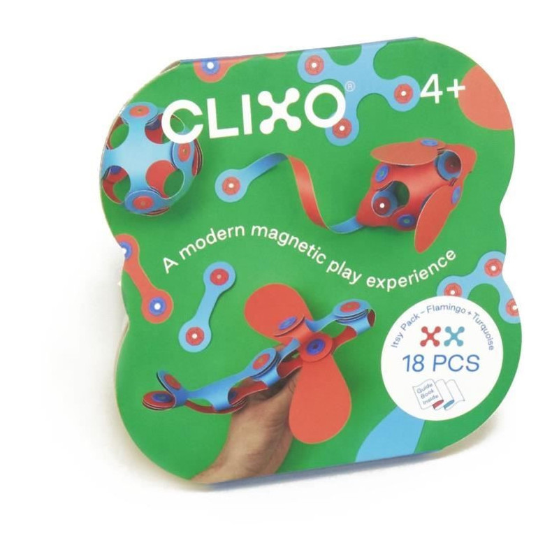 Magnetic Construction Set - GIPSY TOYS - Itsy CLIXO - 18 pieces - Mult