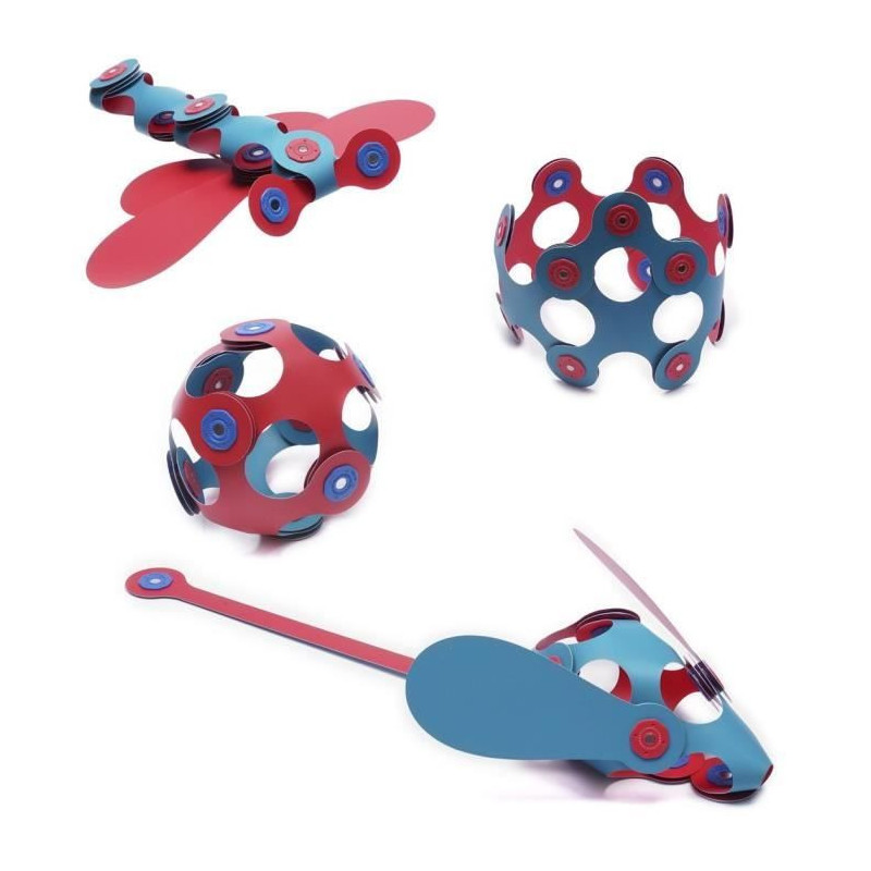 Magnetic Construction Set - GIPSY TOYS - Itsy CLIXO - 18 pieces - Mult