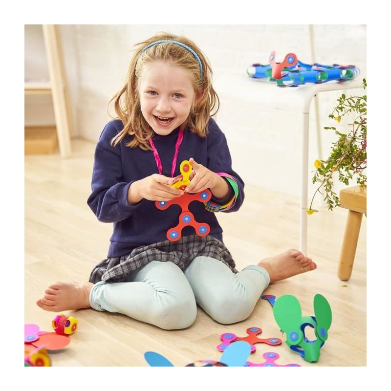 Magnetic Construction Set - GIPSY TOYS - Rainbow Pack CLIXO - 42 piece