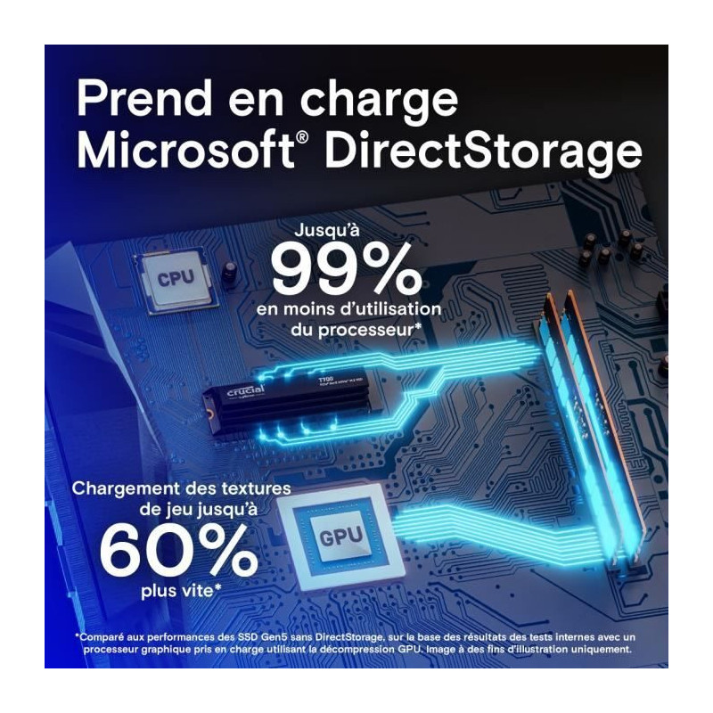 Crucial T700 - Internal SSD - 1 TB - PCI Express 5.0 (NVMe)