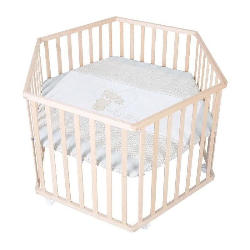 Hegaxonal Baby Playpen - ROBA - LIEBHABEAR - Height Adjustable - Remov