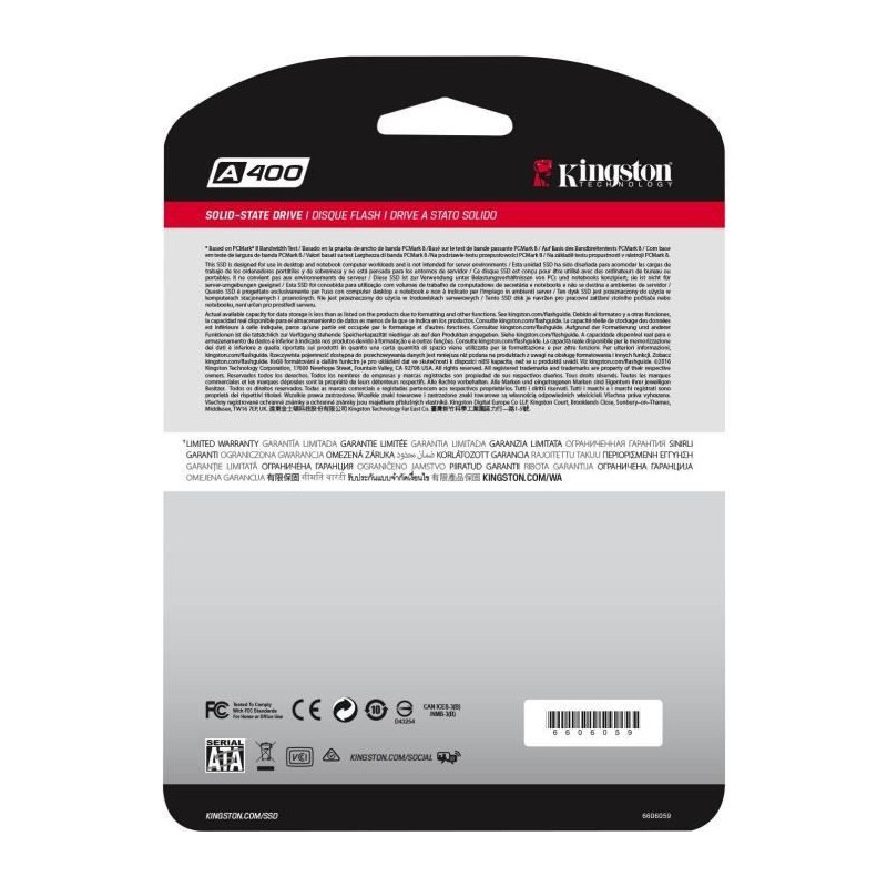 Kingston SSD Internal A400 2.5 (240Go) - SA400S37 / 240G