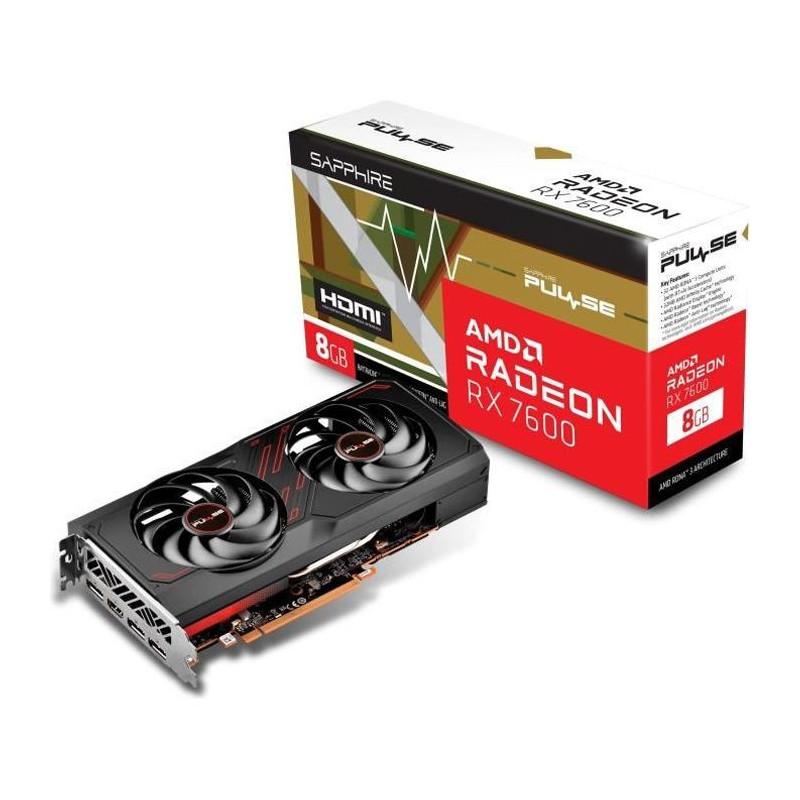 Sapphire - Graphics card - Pulse AMD Radeon ™ - RX 7600 Gaming 8GB G
