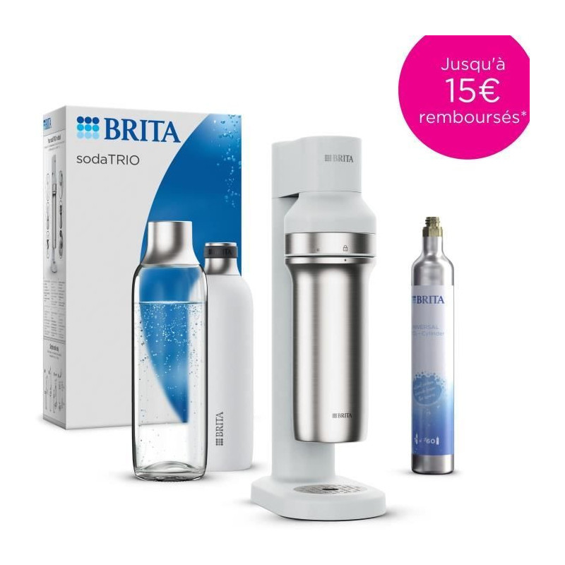 BRITA sodaTRIO white sparkling water machine