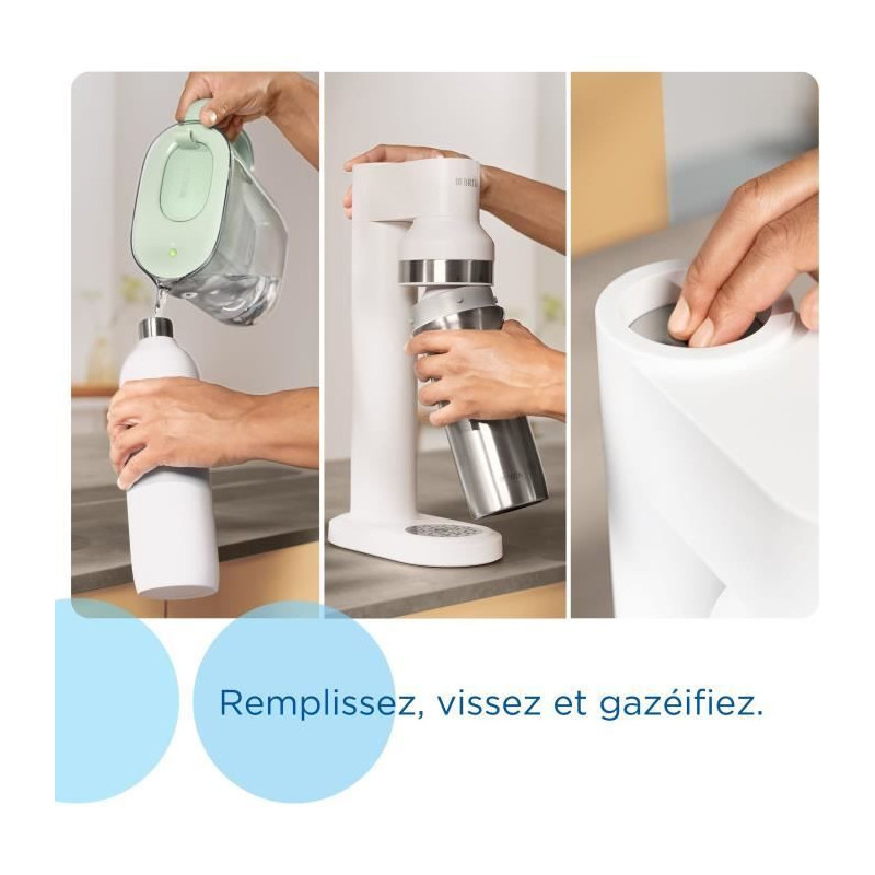 BRITA sodaTRIO white sparkling water machine