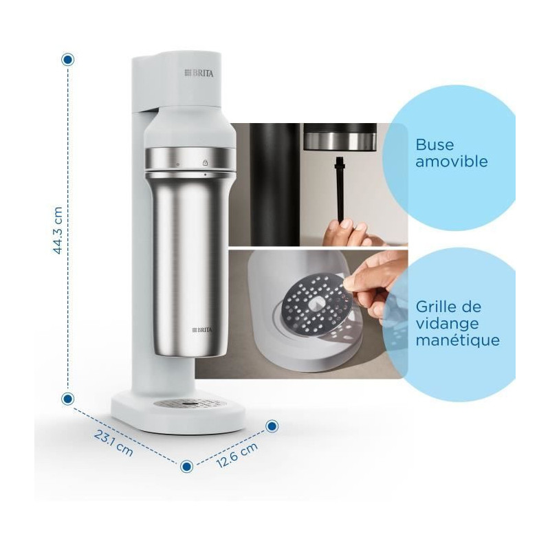 BRITA sodaTRIO white sparkling water machine