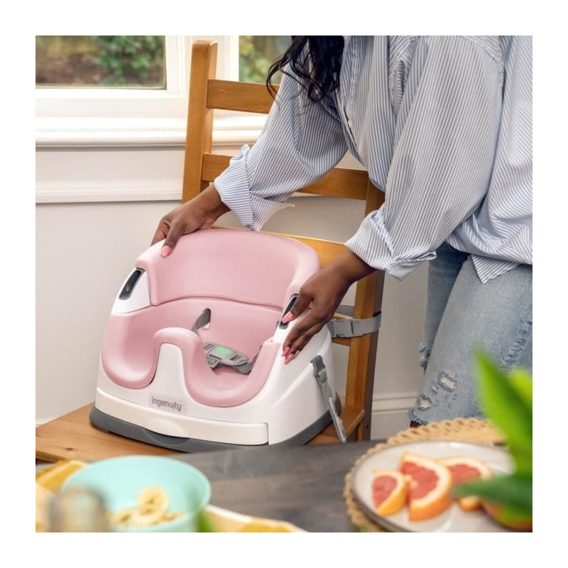 INGENUITY 2-in-1 booster seat with integrated storage tray, peony, fro