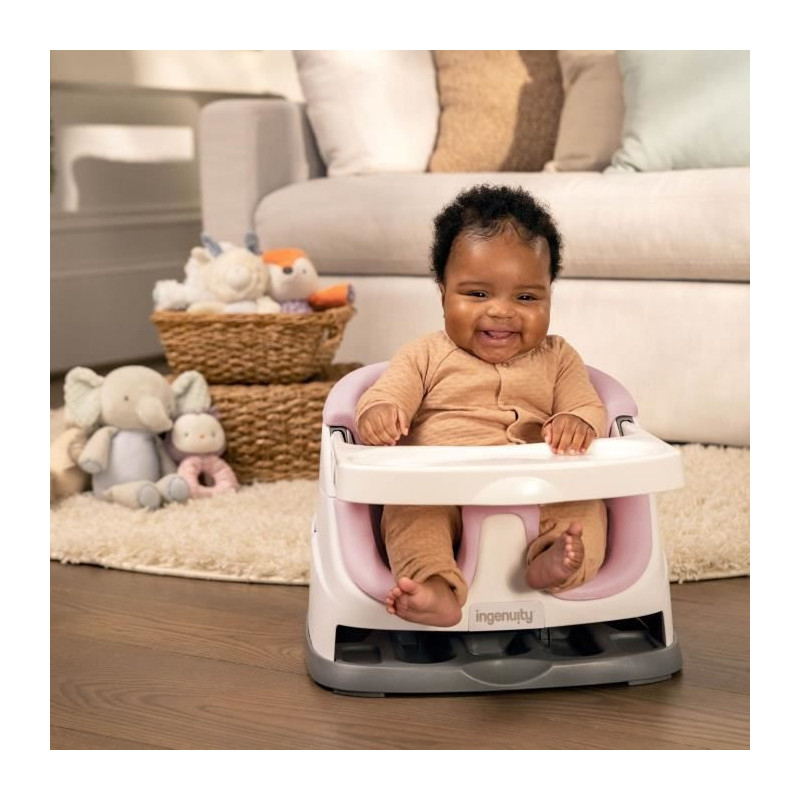 INGENUITY 2-in-1 booster seat with integrated storage tray, peony, fro