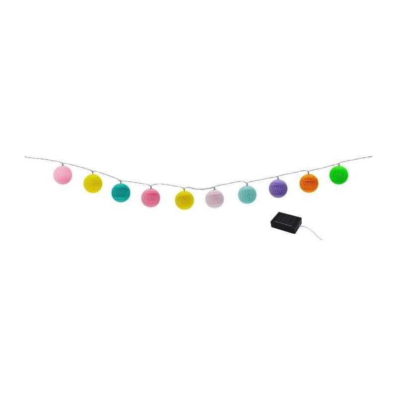 Solar light garland - LUMISKY - MIMY COLORS SOLAR - 3.80 m - Cotton ba