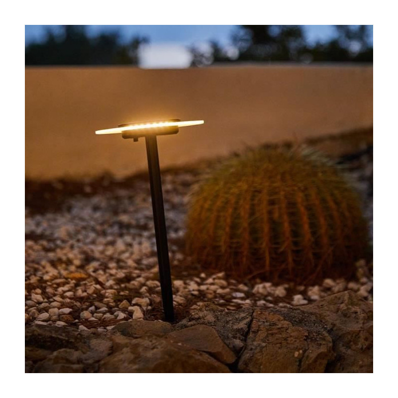 Set of 2 solar beacons to stick - LUMISKY - UFO - H35 cm - Warm white