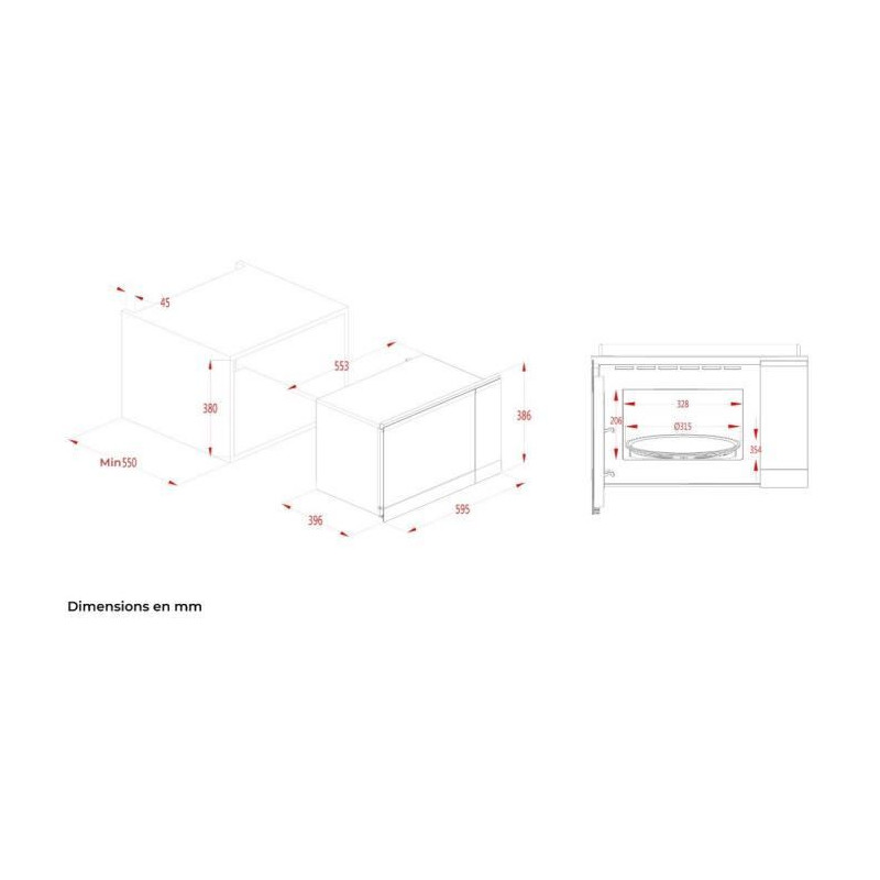 Built-in microwave - CONTINENTAL EDISON - CEMO25GINES - Black Stainles