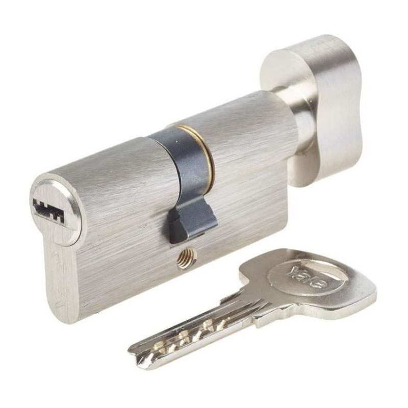 YALE Knob Lock Cylinder - For Exterior / Entrance Door - 6 Pins - 4 Ke