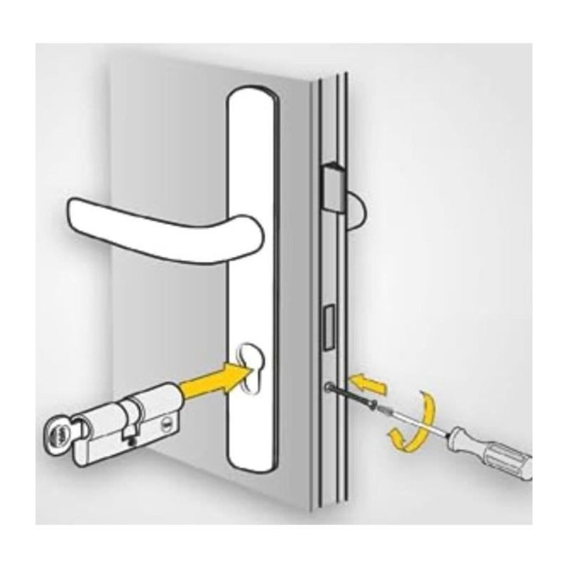 YALE Knob Lock Cylinder - For Exterior / Entrance Door - 6 Pins - 4 Ke