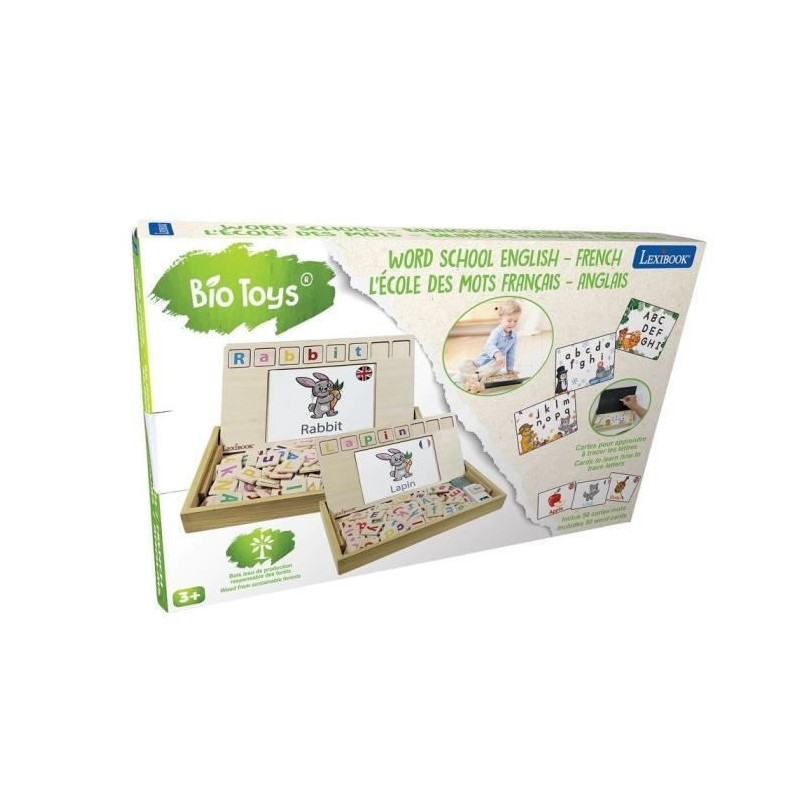 Bio Toys - Bilingual French / English Word School - Wooden Game