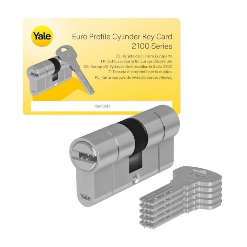 YALE Releasable Lock Cylinder - For Exterior / Entrance Door - 10 Pins