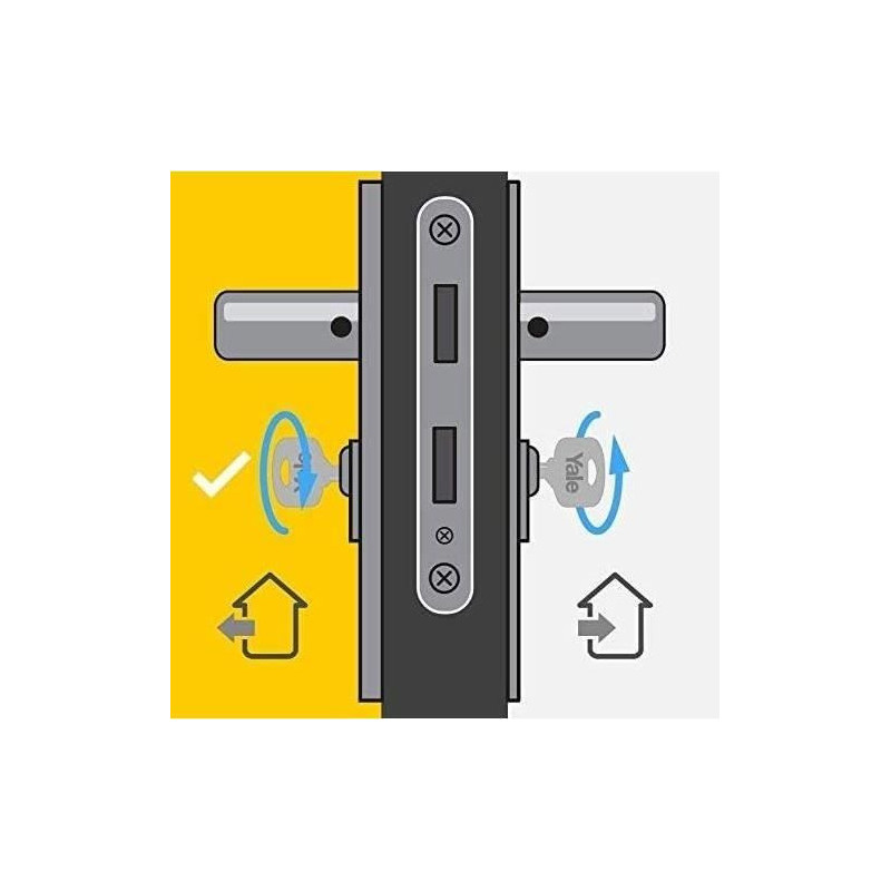 YALE Releasable Lock Cylinder - For Exterior / Entrance Door - 6 Pins