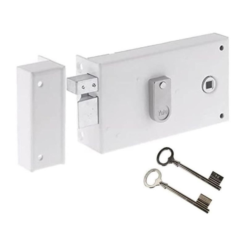 Horizontal mortise lock - YALE - YAH37G - White - 2 Keys supplied - Le