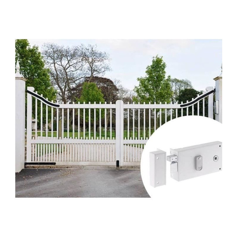 Horizontal mortise lock - YALE - YAH37G - White - 2 Keys supplied - Le