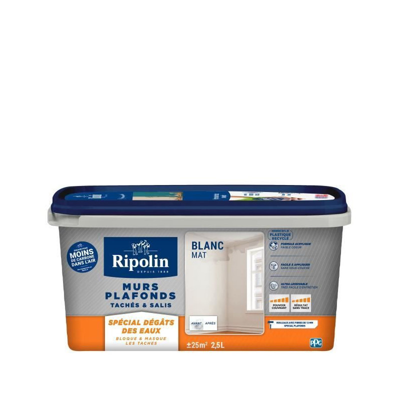 Paint for stained and soiled walls and ceilings - Special for water da