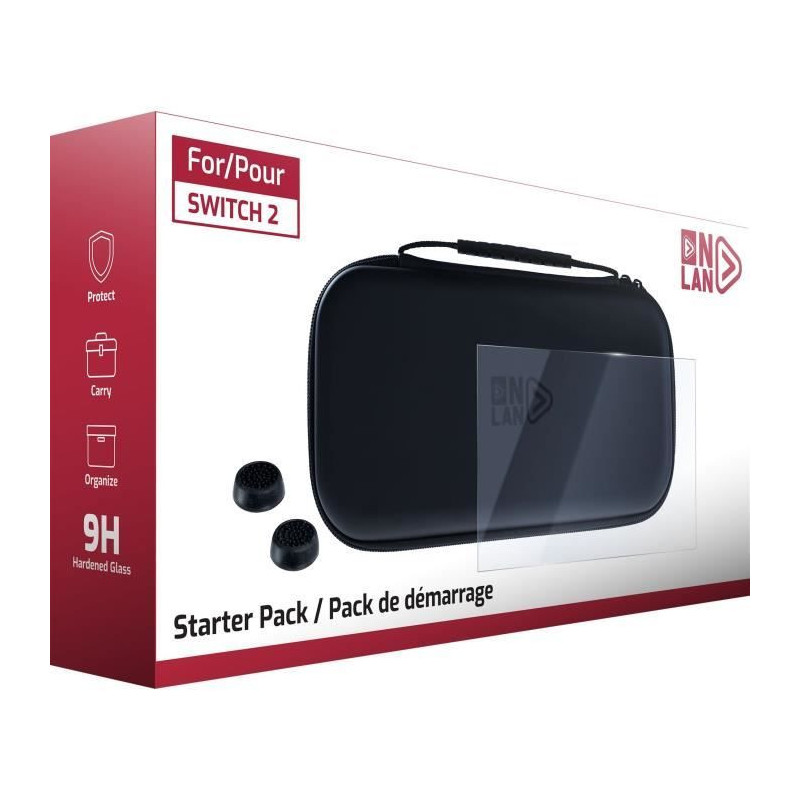 Starter Pack - ONLAN - Nintendo Switch 2 - Black Case + Screen Protect