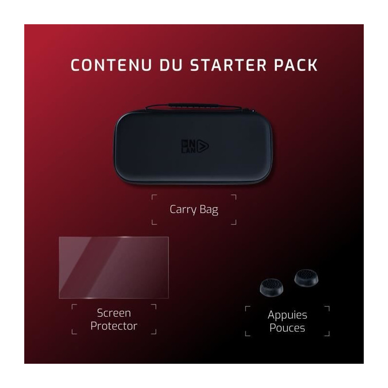 Starter Pack - ONLAN - Nintendo Switch 2 - Black Case + Screen Protect