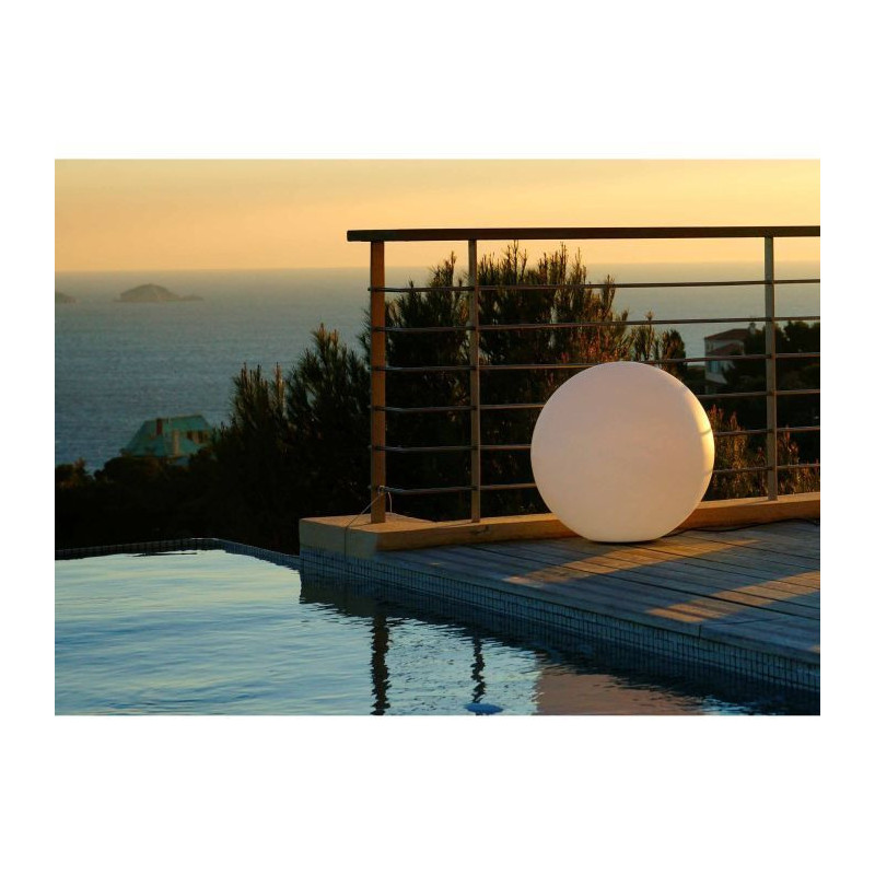 LUMISKY - Wired ball light for outdoor LED - white BOBBY - Ø40cm E27