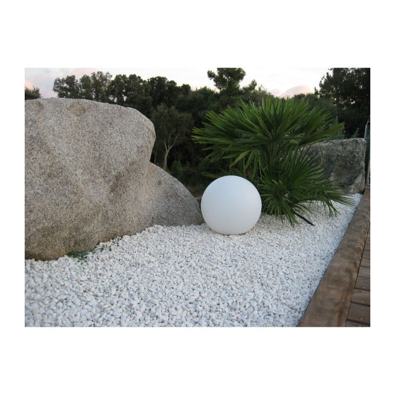 LUMISKY - Wired ball light for outdoor LED - white BOBBY - Ø40cm E27