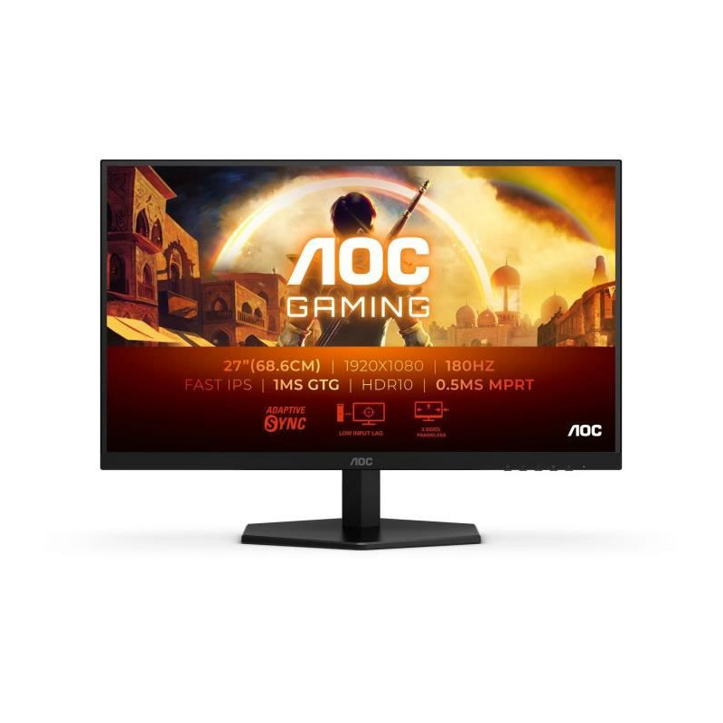AOC Gaming PC Monitor - 27G42E - 27'' FHD - IPS Panel - 180Hz - 0.5MS