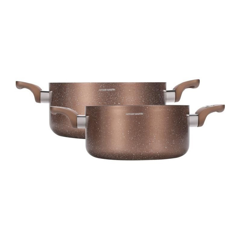 Set of pots - ARTHUR MARTIN - AM9820 - 20-24 cm with glass lid - Alumi