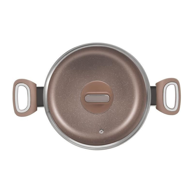 Pot - ARTHUR MARTIN - AM5531 - 28 cm with glass lid - Aluminum - All h