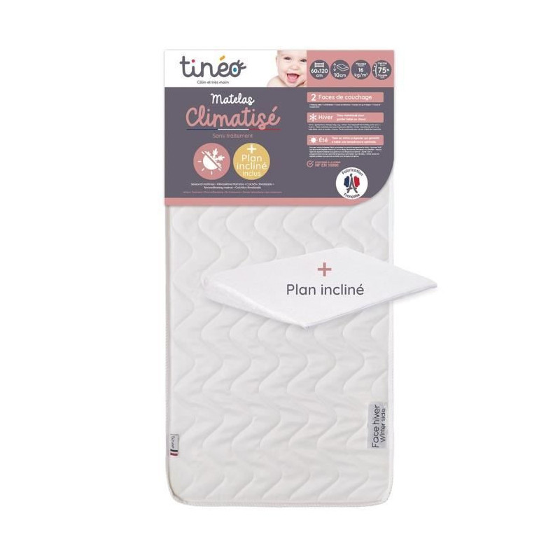 TINEO Air-conditioned mattress 60x120 cm + inclined plane 15 ° (set)