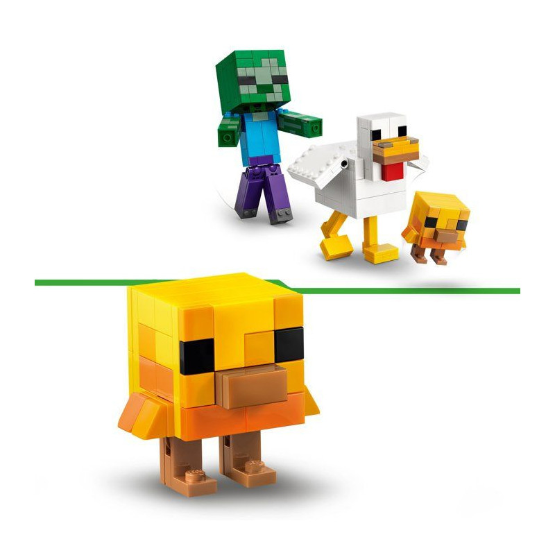 LEGO Minecraft 21582 Poule Chevauchée - Jeu de Construction pour Gar