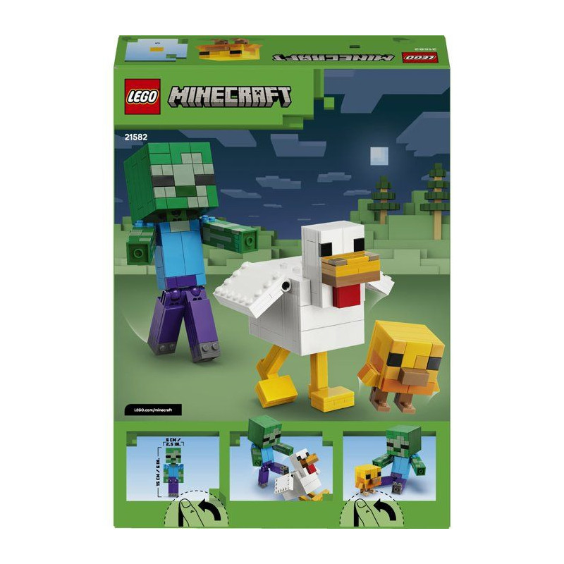 LEGO Minecraft 21582 Poule Chevauchée - Jeu de Construction pour Gar