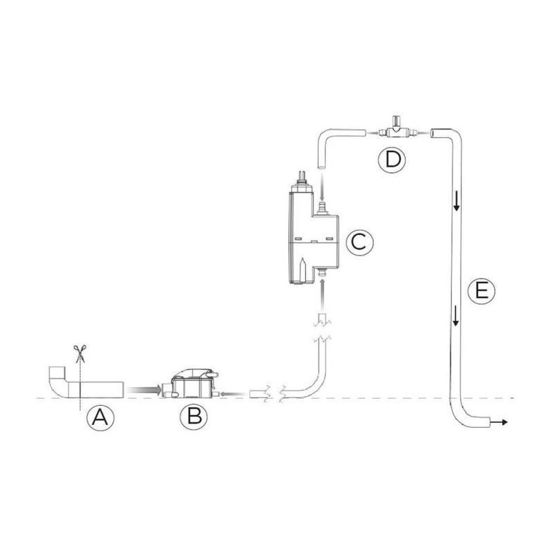 Condensate lifting pump - SFA - Sanicondens Clim Pack S - White chute
