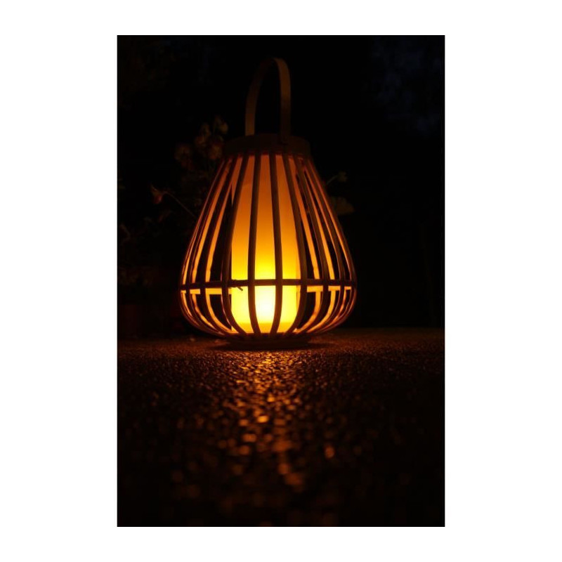 Bamboo solar lamp - Marta - Beige